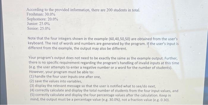 will write a Python program to calculate the percentage of college undergraduate