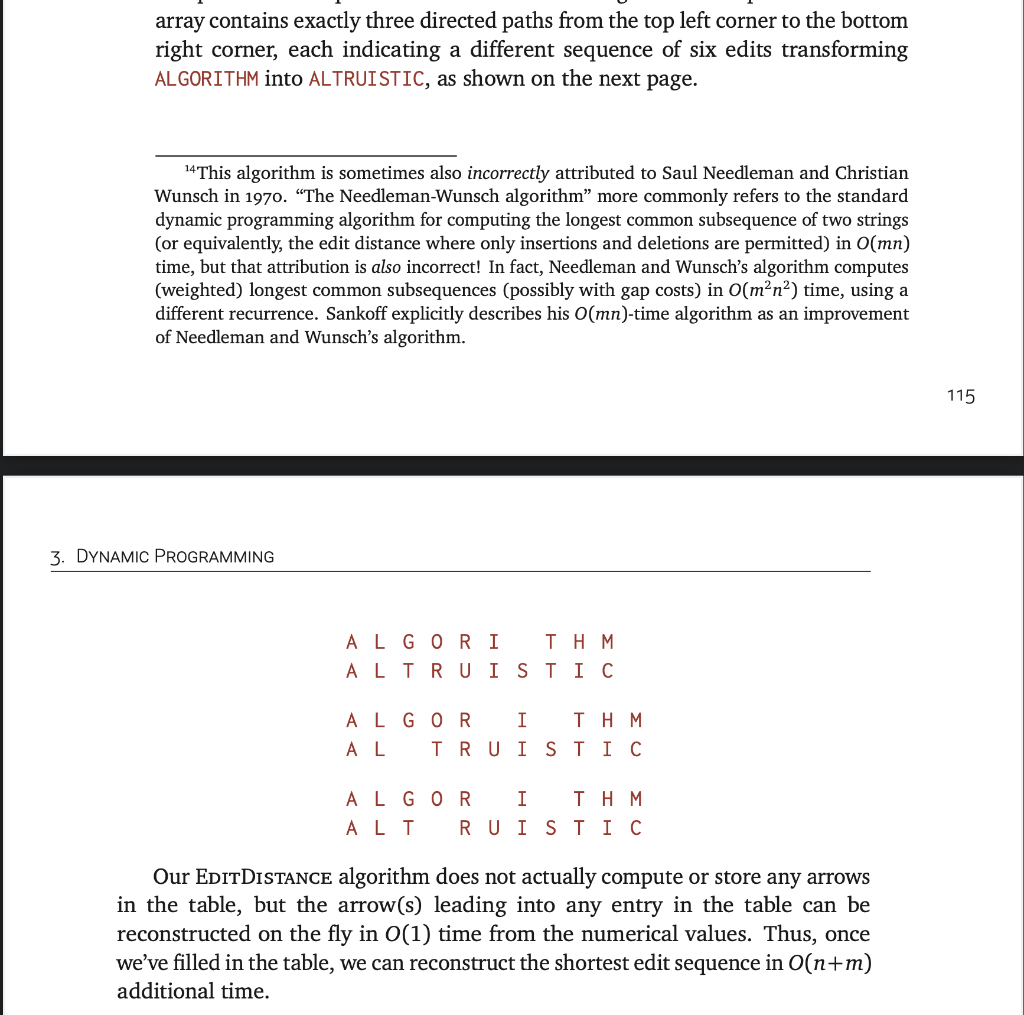 run of your program should go like this: C:\>python editdistance.py ALGORITHM ALTRUISTIC