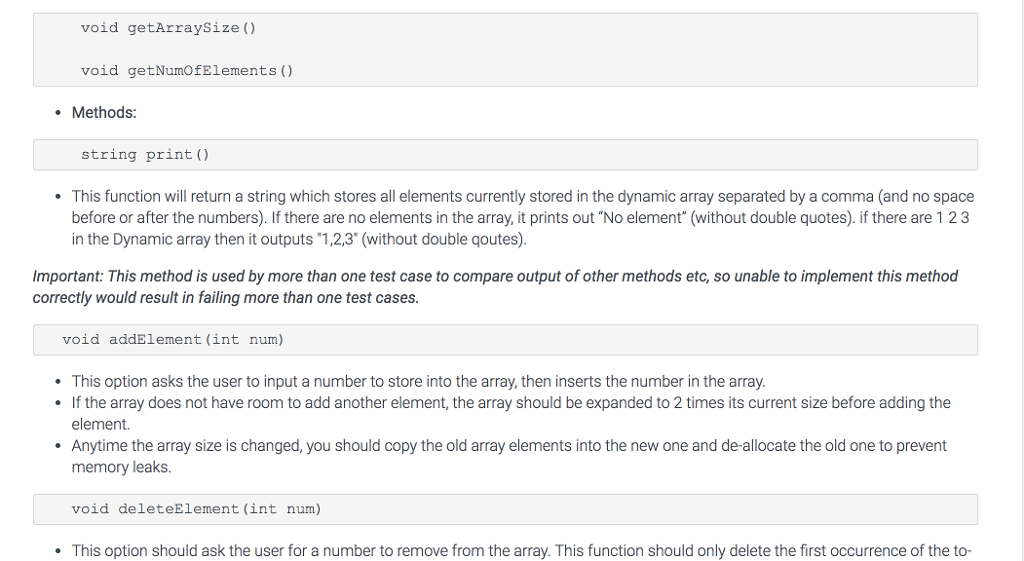 is Tested *********** DynamicArray Darr3(3); Darr3.addElement(20); Darr3.addElement(22); Darr3.setArraySize(1); if(Darr3.getArraySize() == 3){ cout