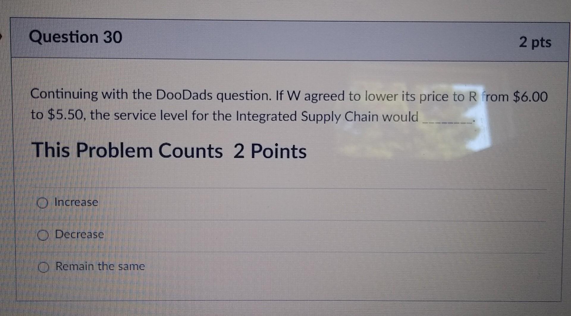 ONLY. THANK YOU! The Ryan's Unique DooDads Integrated Supply Chain Consider the