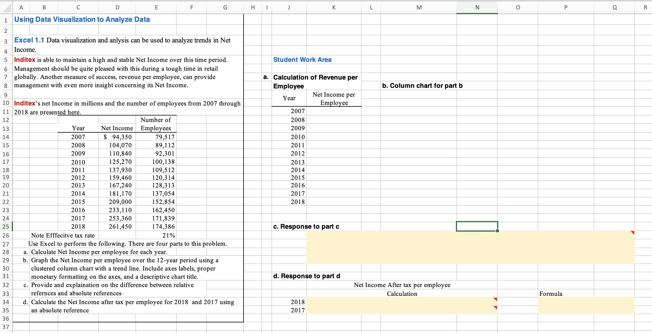 Excel 1.1 Data visualization and anlysis can be used to analyze