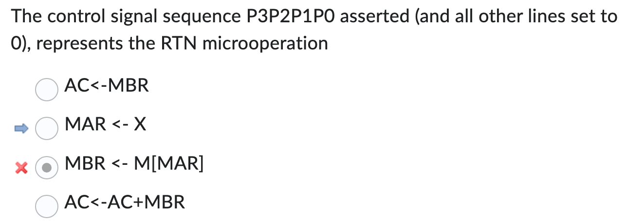  The control signal sequence 