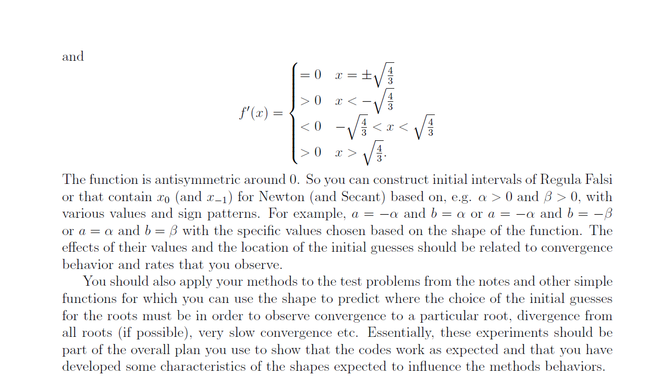 method uses the regula falsi method to solve a nonlinear equation. It