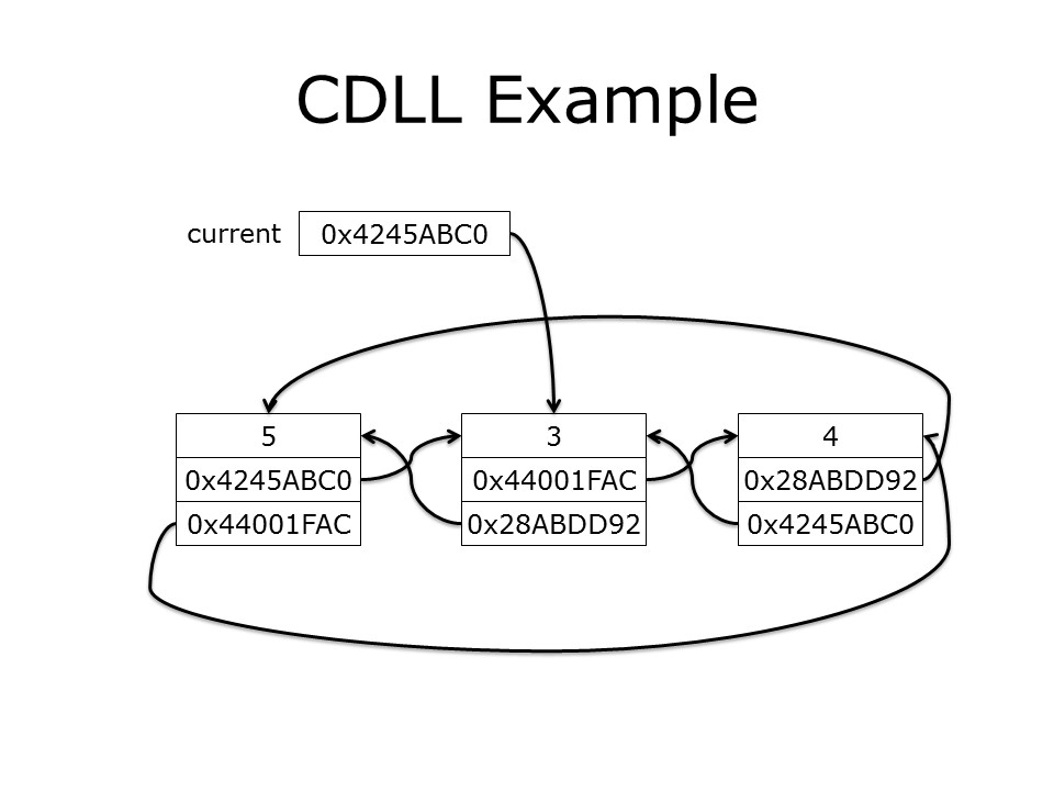 Create a Circular Doubly Linked List data structure. The Node structure is
