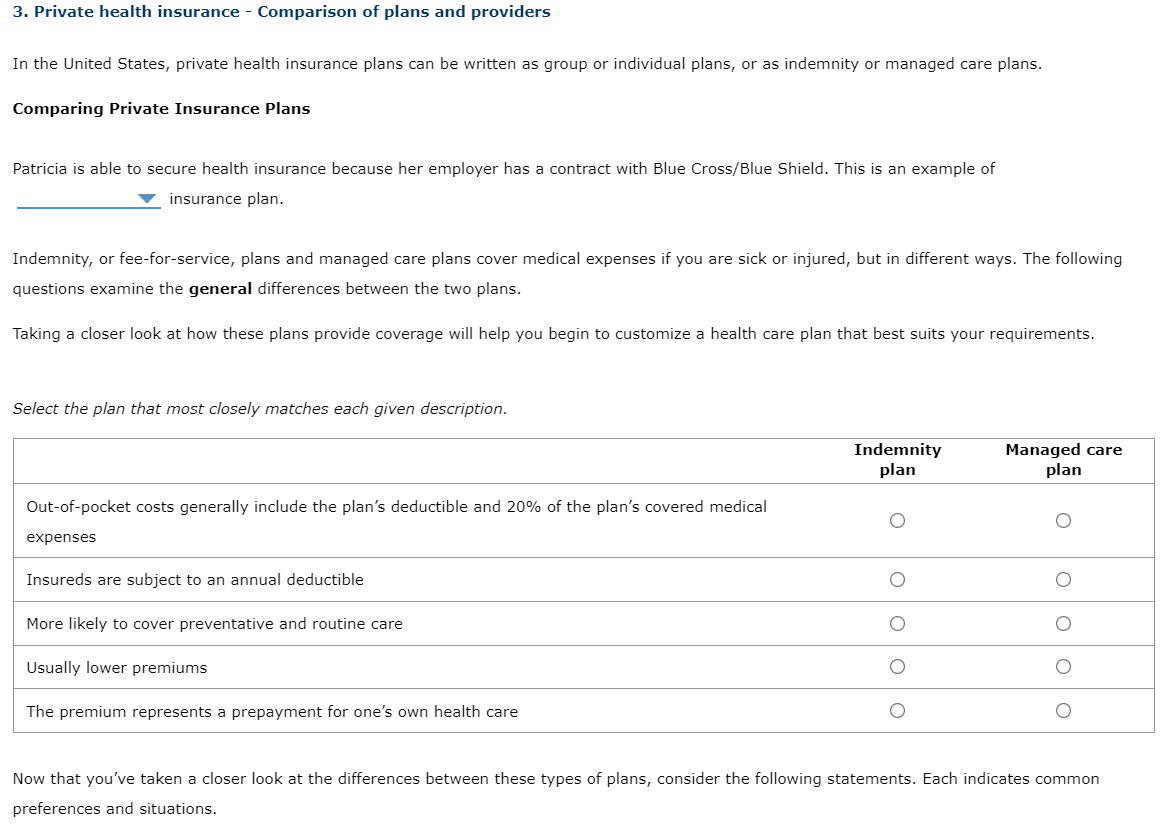  Drop Down Options Option 1=An Individual Option 2=A Group 3. Private