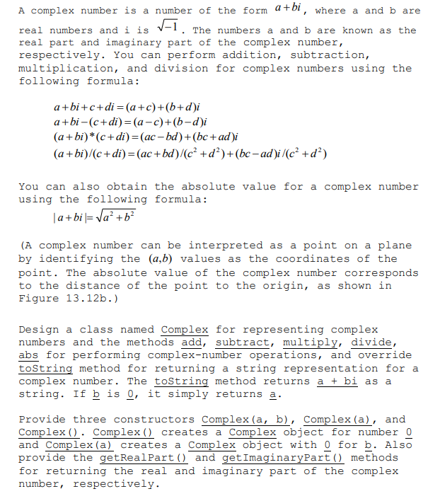 JAVA: Imaginary complex number program Am having a decent amount of trouble