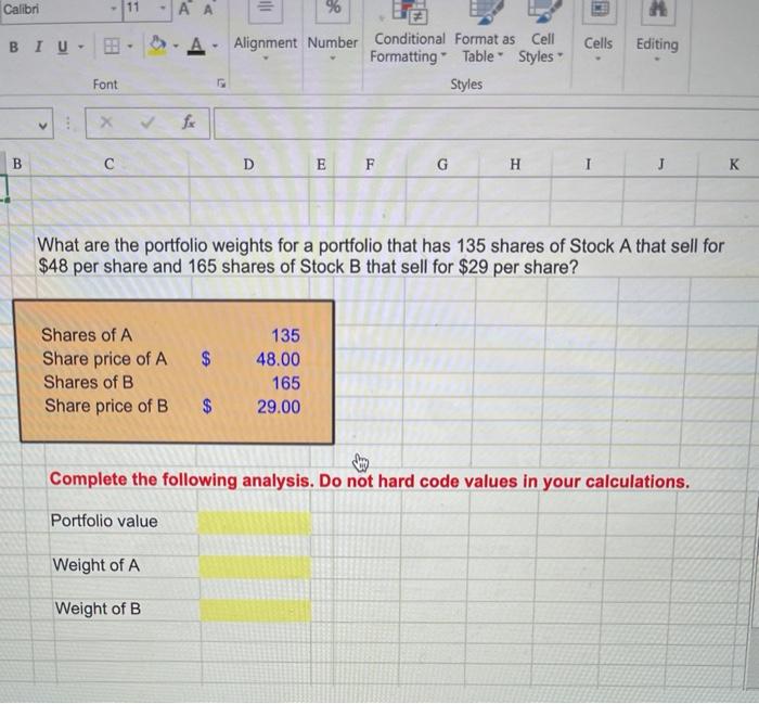  Calibri - 11 AA = BIU A % Alignment Number Conditional