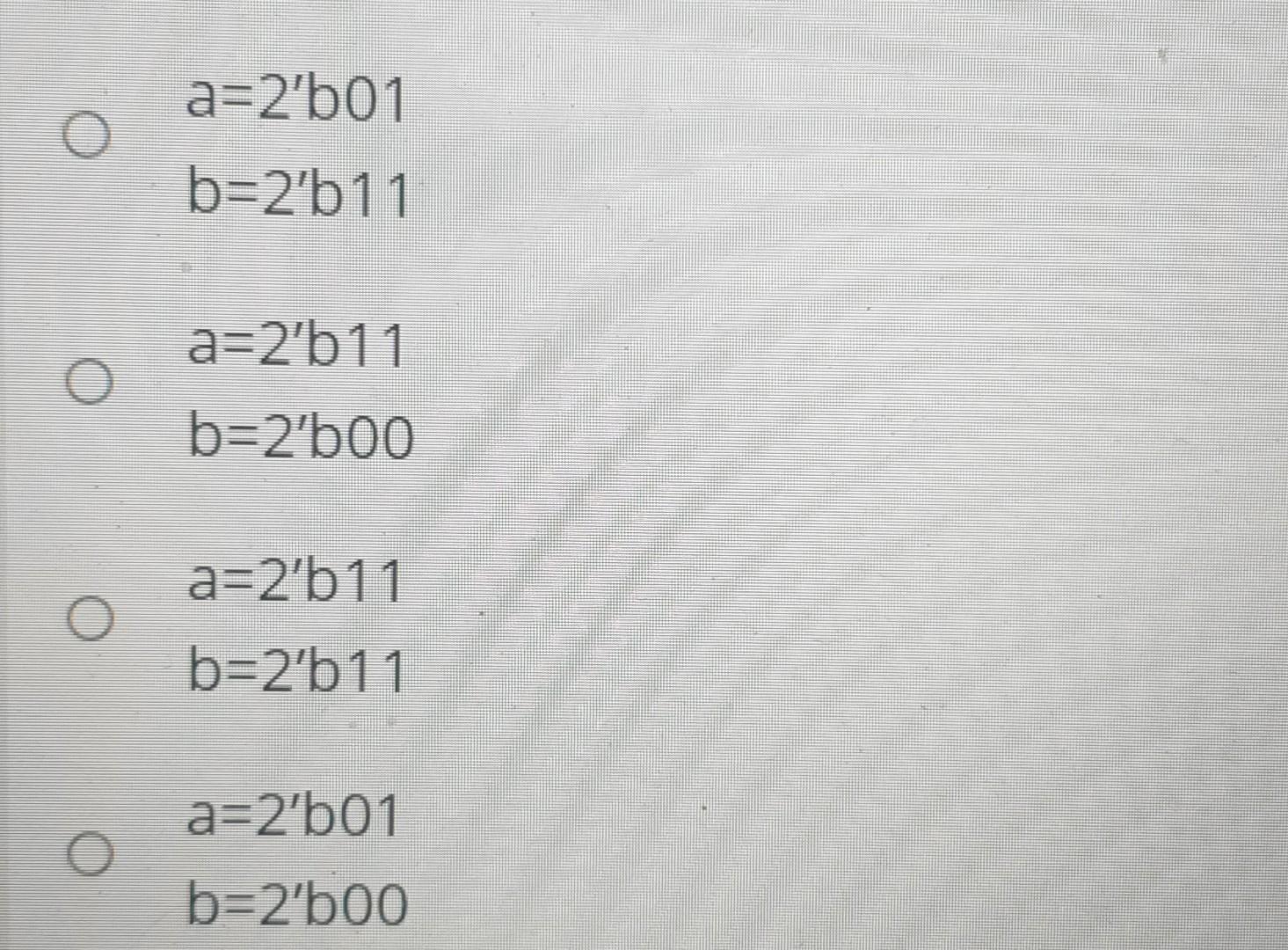 'b00; #10 b=2 'bll; #10 a=2'bil; end initial begin b=2 'b00; #40