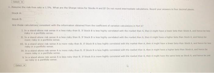 the following probability distributions of expected future returns Probability A 0.1 (95)