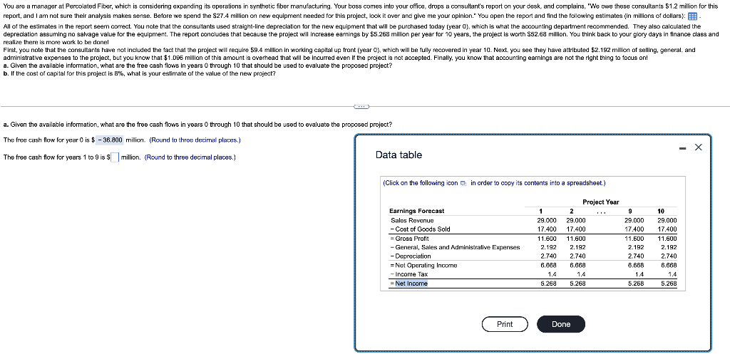 Question A & B please You are re a manager at