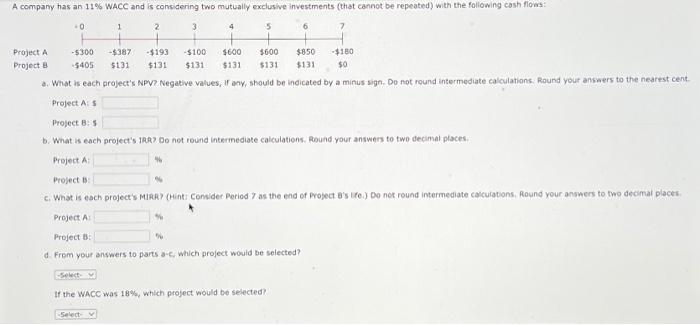  broject A Project B Project Ais Project B:S b. What is