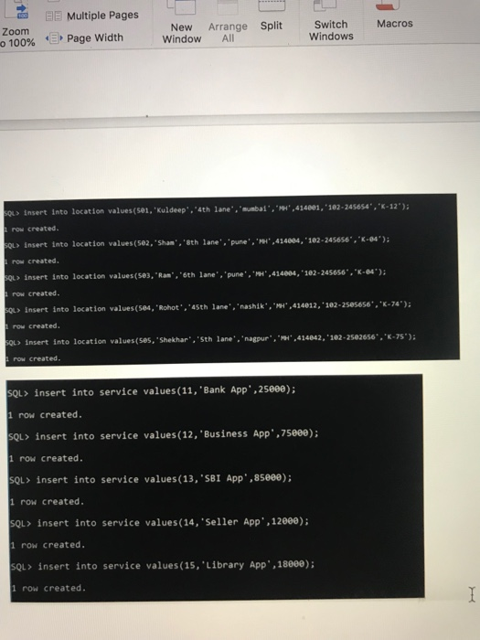 they had 4. List the employees (doctors, nurses, etc.) who assisted each