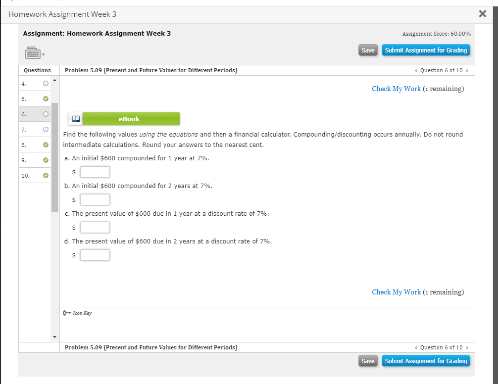  Homework Assignment Week 3 Assignment: Homework Assignment Week 3 Assignment Score: