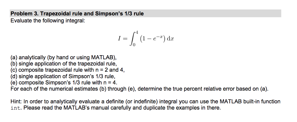 Can you help me write a matlab code to solve this problem?