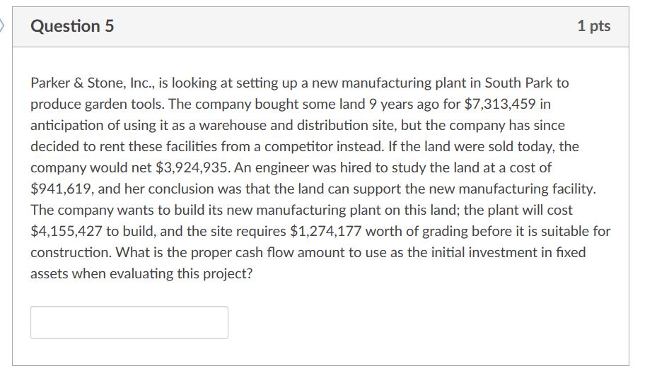  Parker \& Stone, Inc., is looking at setting up a new