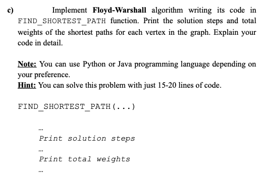 the Floyd-Warshall Algorithm to find the shortest paths between all vertices in