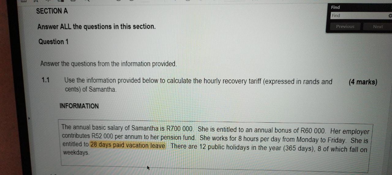  SECTION A Answer ALL the questions in this section. Question 1