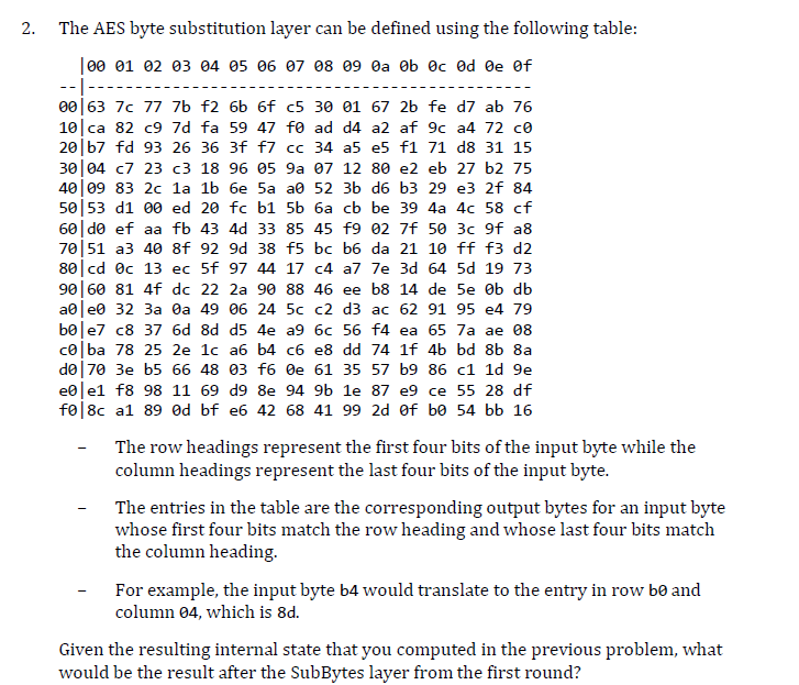 to represent bytes. The following table can be used to perform an