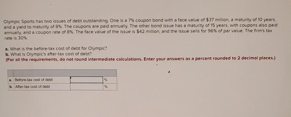 please answer A and B Olympic Sports has two issues of