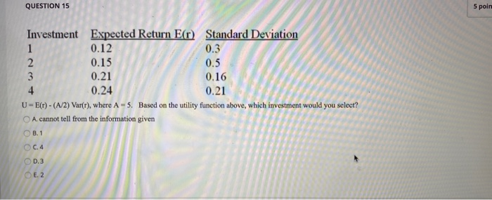 Security Market Line depending on its covariance with the market. OD. above