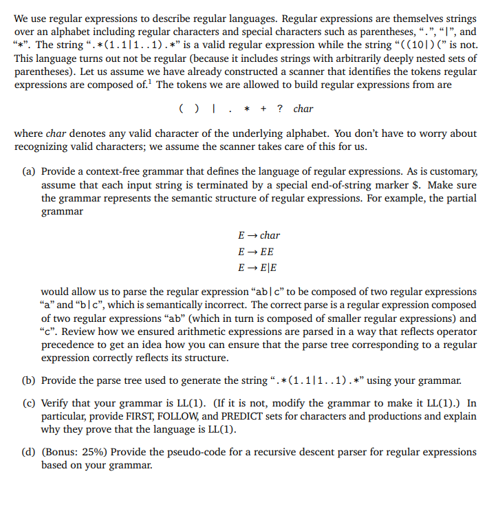 Need help for regular expression here! Answer C and D only please