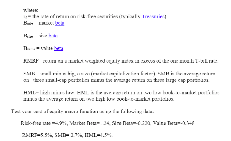 a series of cash flows. B. Write a macro function to estimate