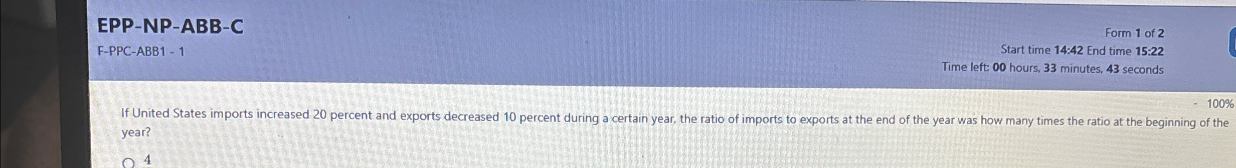  EPP-NP-ABB-C F-PPC-ABB1-1 Form 1 of 2 Start time 14:42 End time