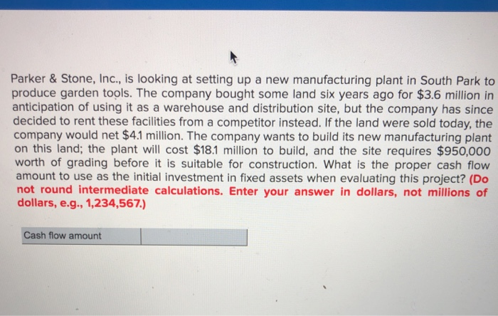  Parker & Stone, Inc., is looking at setting up a new