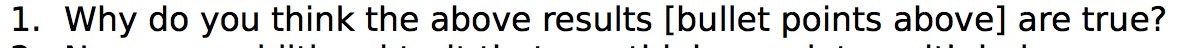 1 . Why do you think the above results [ bullet