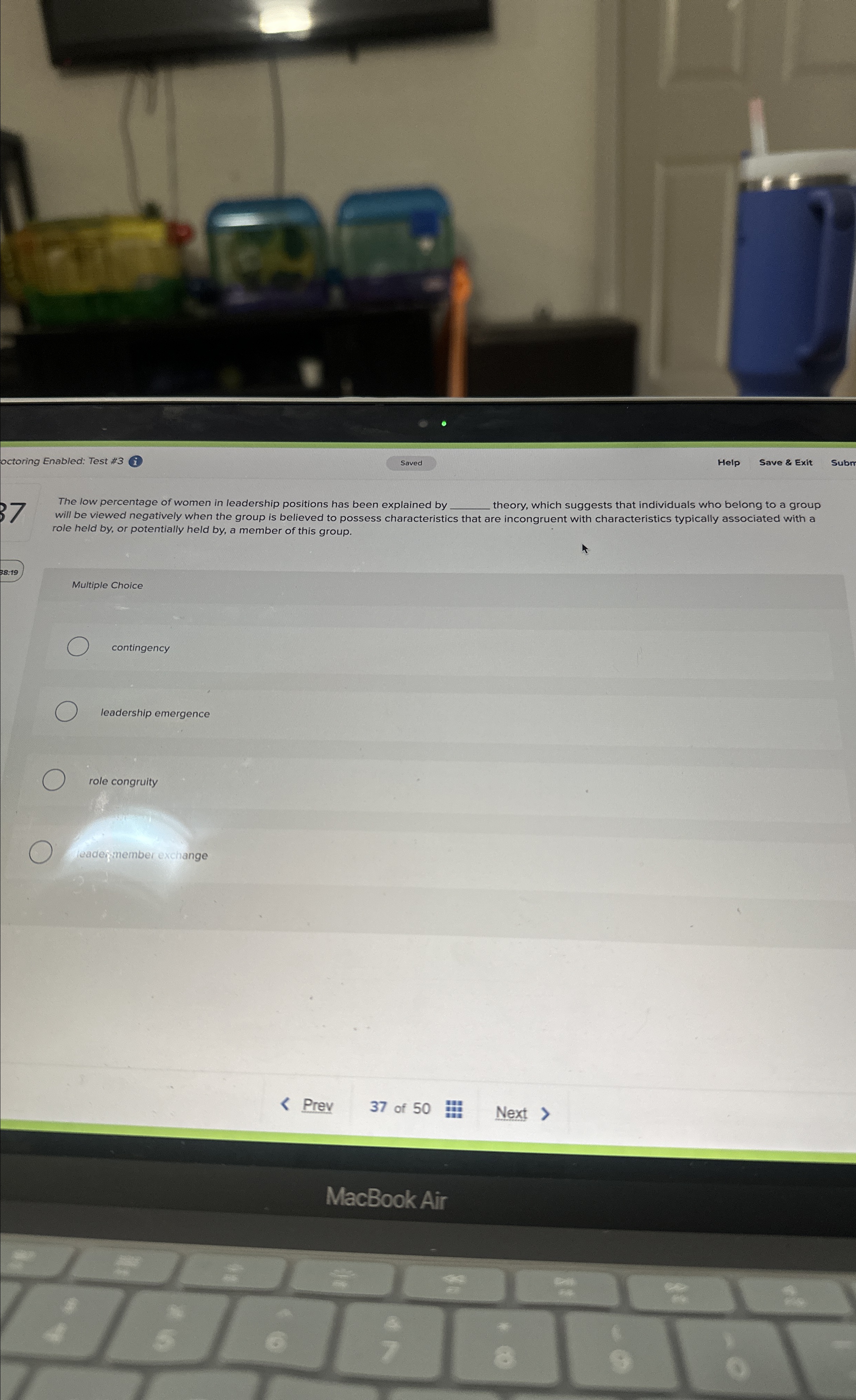  octoring Enabled: Test #3 Help Save & Exit Subr 37 The