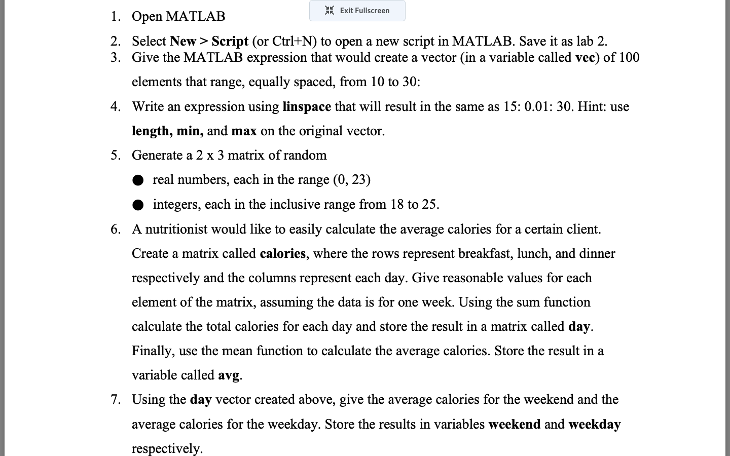 help pls!! 1. Open MATLAB Exit Fullscreen 2. Select New > Script