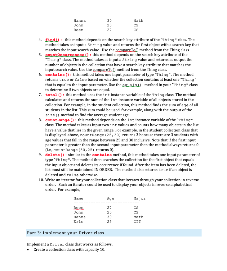 choosing what sort of list you would like to keep. For example: