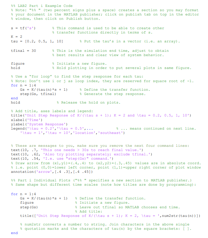 the effect of system parameters (e.g., time constant, gain, damping ratio) on