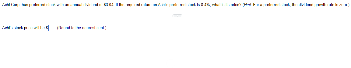 Chapter 7 - Q3: Please answer the Finance question in the image