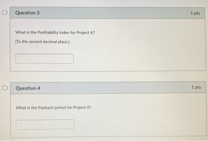 800 -2,100 5 525 750 Project B req return 0.105 FCF -100,000