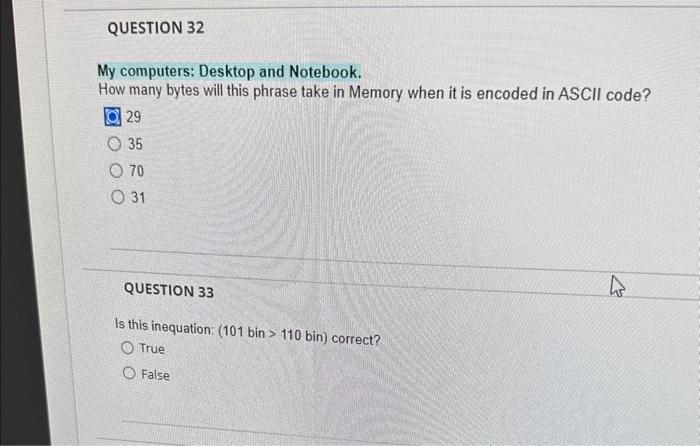  My computers: Desktop and Notebook. How many bytes will this phrase