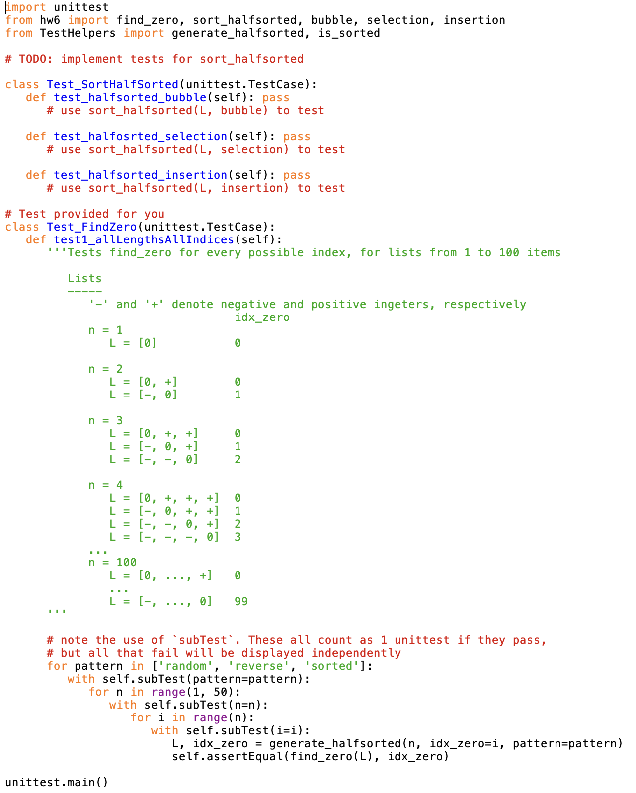 to describe a list consisting of a series of negative integers, followed