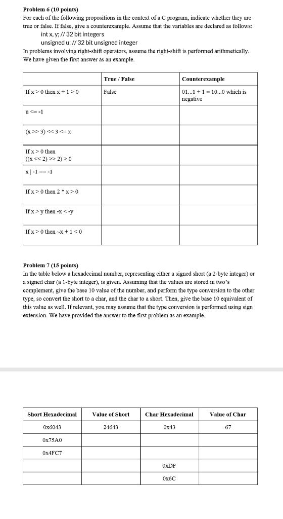 hexadecimal numbers represent numbers stored in 16-bit two's complement: a. 0x90AS b.