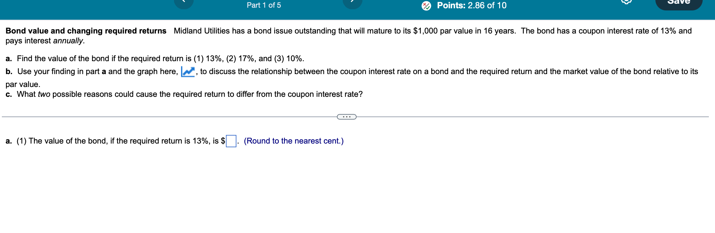  Bond value and changing required returns Midland Utilities has a bond