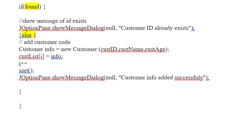 am confused about how to prevent the duplicated customer id entry by