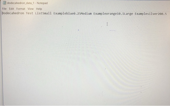 to volume ratio for all Dodecahedron DodecahedronList. The toString method by each