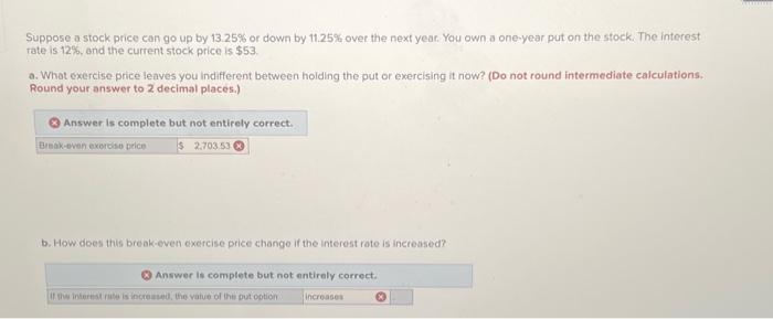 please answer a and b for a good rating! Suppose a stock