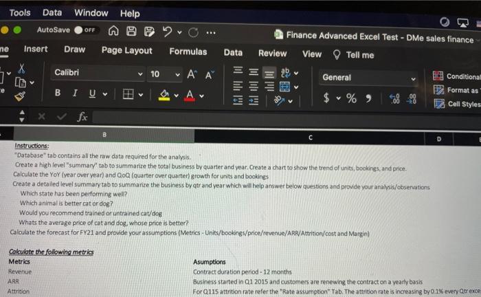  Tools Data Window Help AutoSave OFF D C ... ne Finance