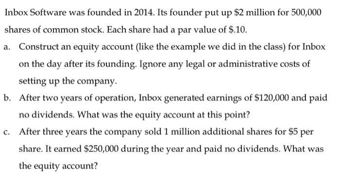  Inbox Software was founded in 2014 . Its founder put up