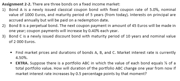 Please write all the formulas that you used Assignment 2-2. There are