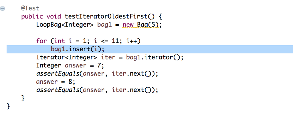 is [1,2,3,4,5], we want to put new item 6. The array should