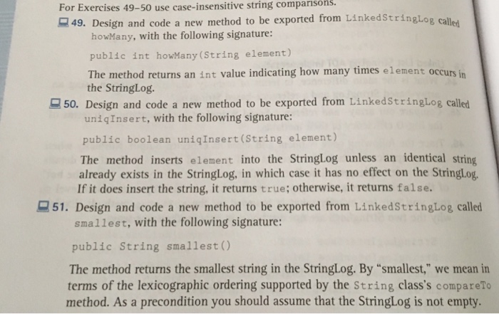 java s a linked list /1 Implesenta StringLogInterface usin of LLseringNodes to