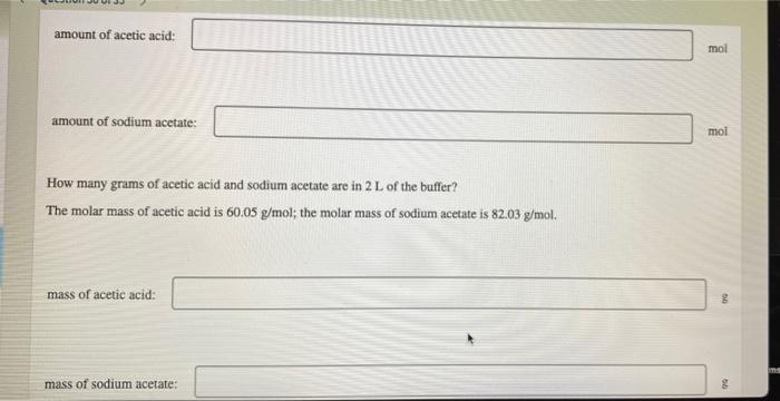 buffer of acetic acid and sodium acetate with a pH of 5.0.