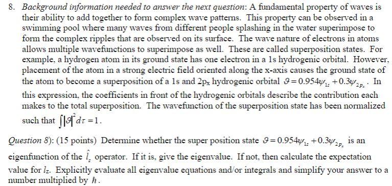  8. Background information needed to answer the next question: A fundamental