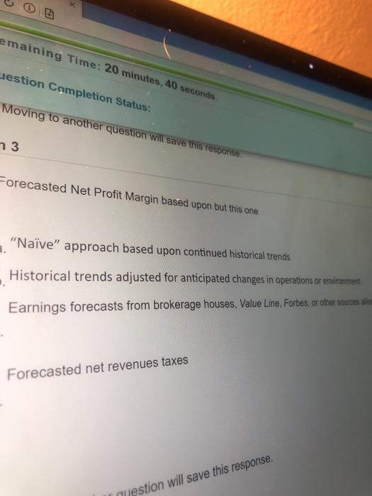 Net Profit Margin based upon but this one "Nave" approach based upon